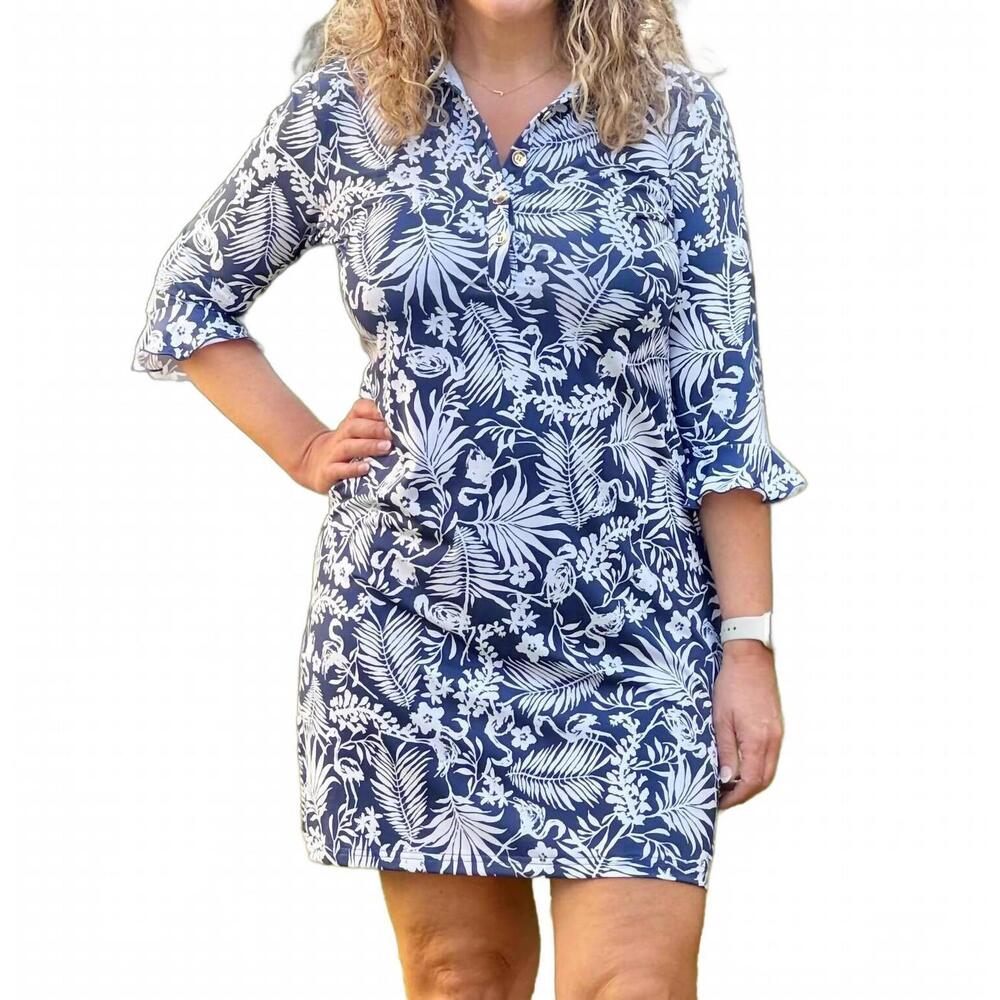 NEW ANA CLARE marin flounce dress in flamboyance